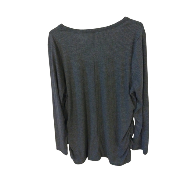 Lane Bryant Minimalist Soft Ruched Sides Scoop Neck 3/4 Sleeve Plus Tee  18/20 - Picture 5 of 5